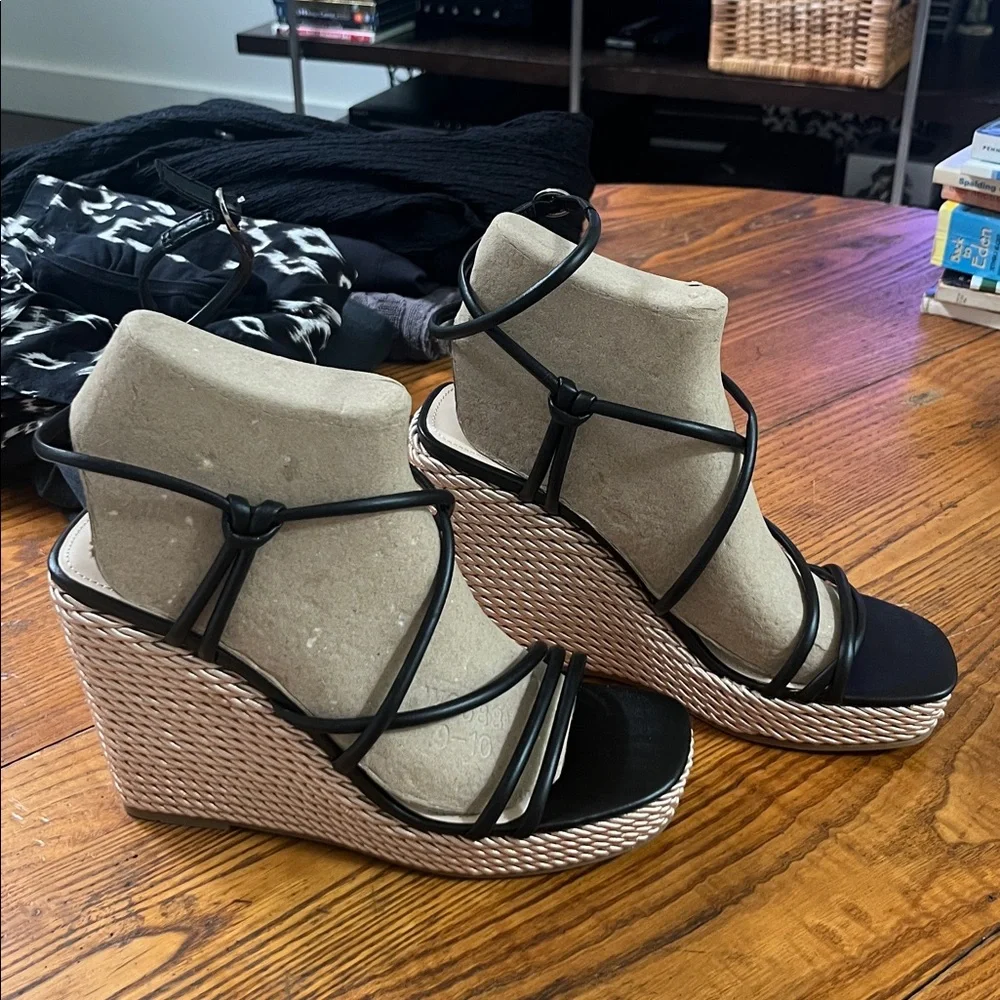 never worn dressy wedge strap oh shoes